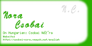 nora csobai business card